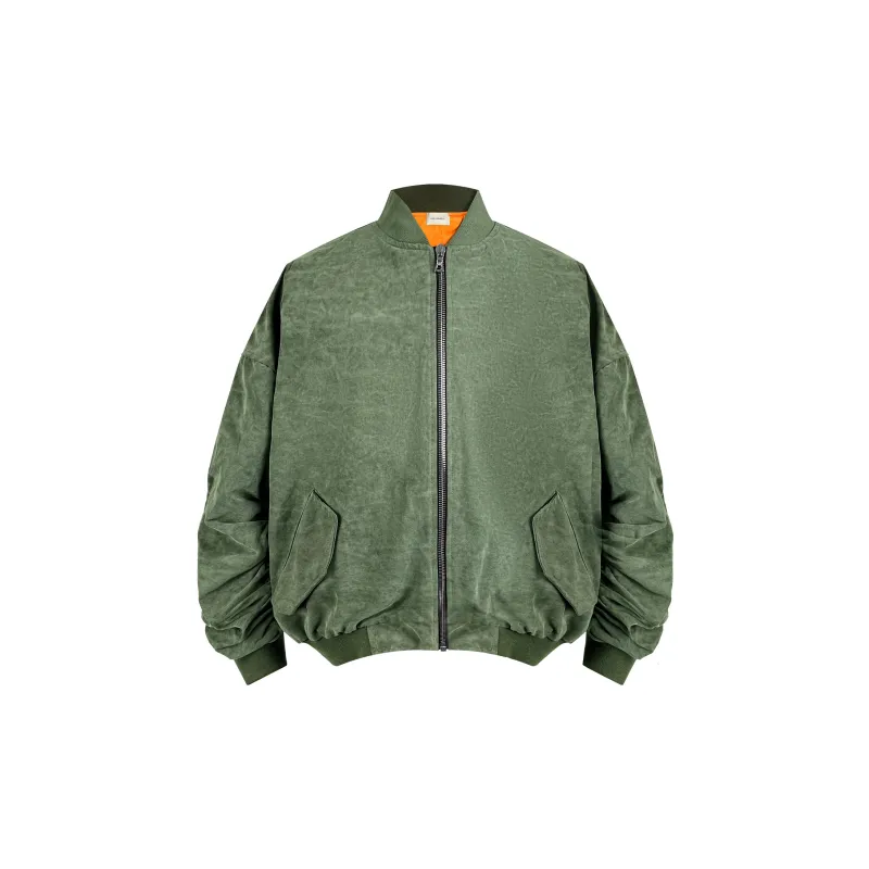 Askyurself Loose Fit Jacket Unisex Army Green-1