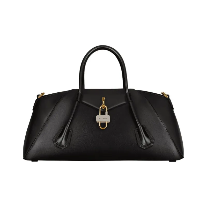 GIVENCHY Antigona Smooth Cow Leather Shoulder Bag Crossbody Bag Handbag Small Size Women's Black-0