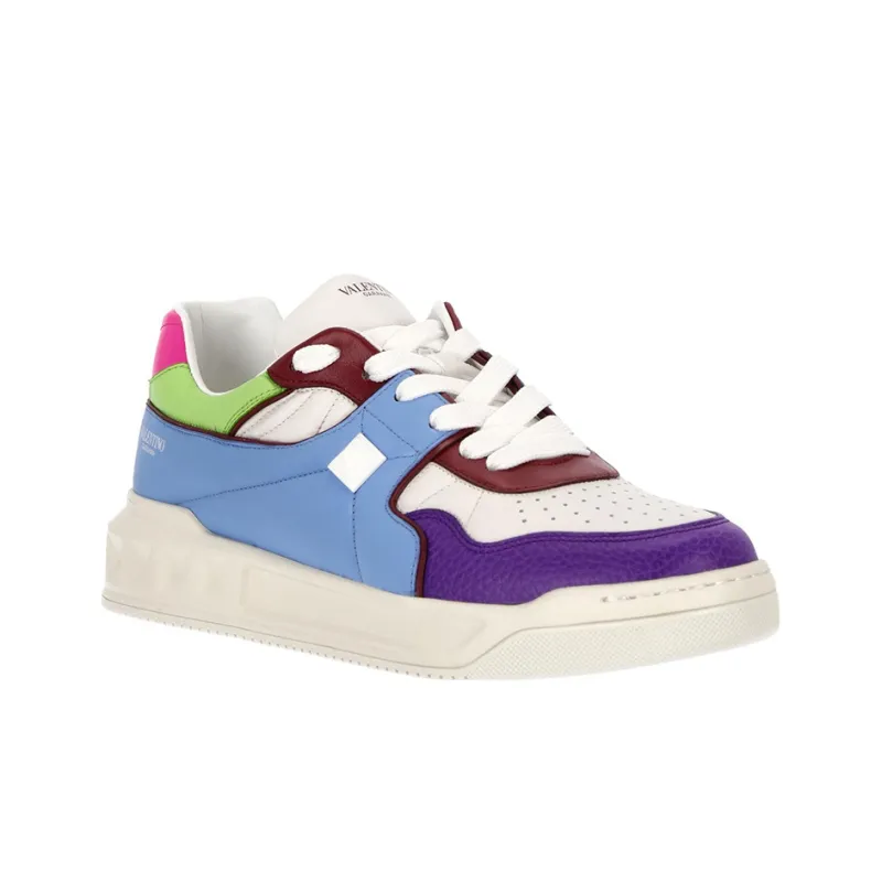 Valentino Stylish Skateboarding Shoes Blue Purple-2