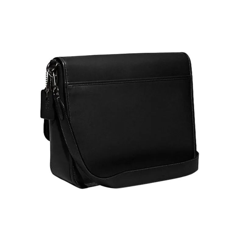 COACH Studio Cow Leather Messenger Bag, Shoulder Bag, Crossbody Bag Large Size Men's Black-1