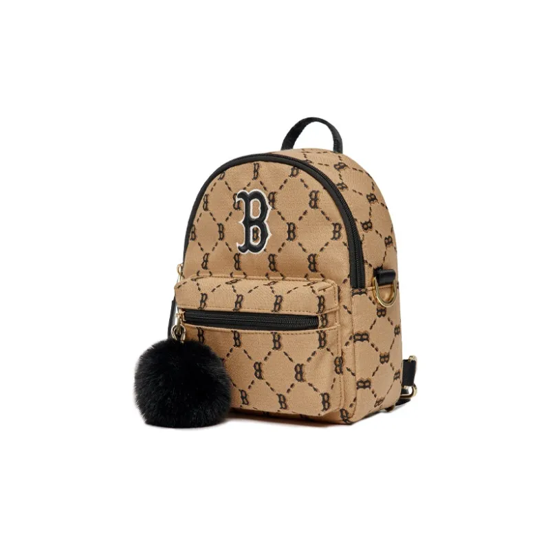 MLB Monogram Collection Polyester Backpack Mini Women's Khaki-1