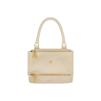 GIVENCHY Pandora Grained Calfskin One Shoulder Handbag Crossbody Bag Small Size Women's Beige