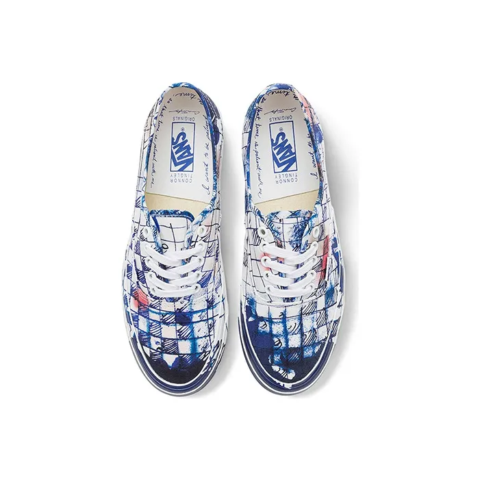 Vans Authentic Lx Connor Tingley Checkerboard White Blue-3
