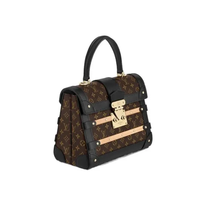 LOUIS VUITTON Trianon Series Canvas Shoulder Bag Crossbody Bag Handbag Women's Brown & Black-1