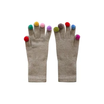 CMFY Cotton Polyester Blend Knit Gloves Women's