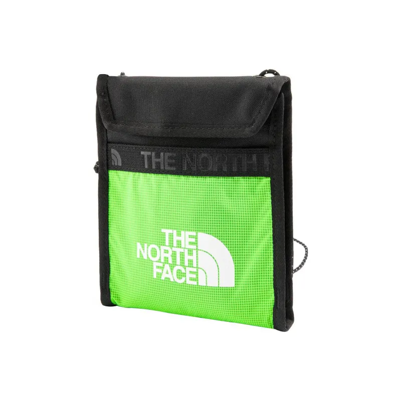 THE NORTH FACE Polyester Small Square Bag Shoulder Bag, Crossbody Bag Regular Unisex Green/Black-3