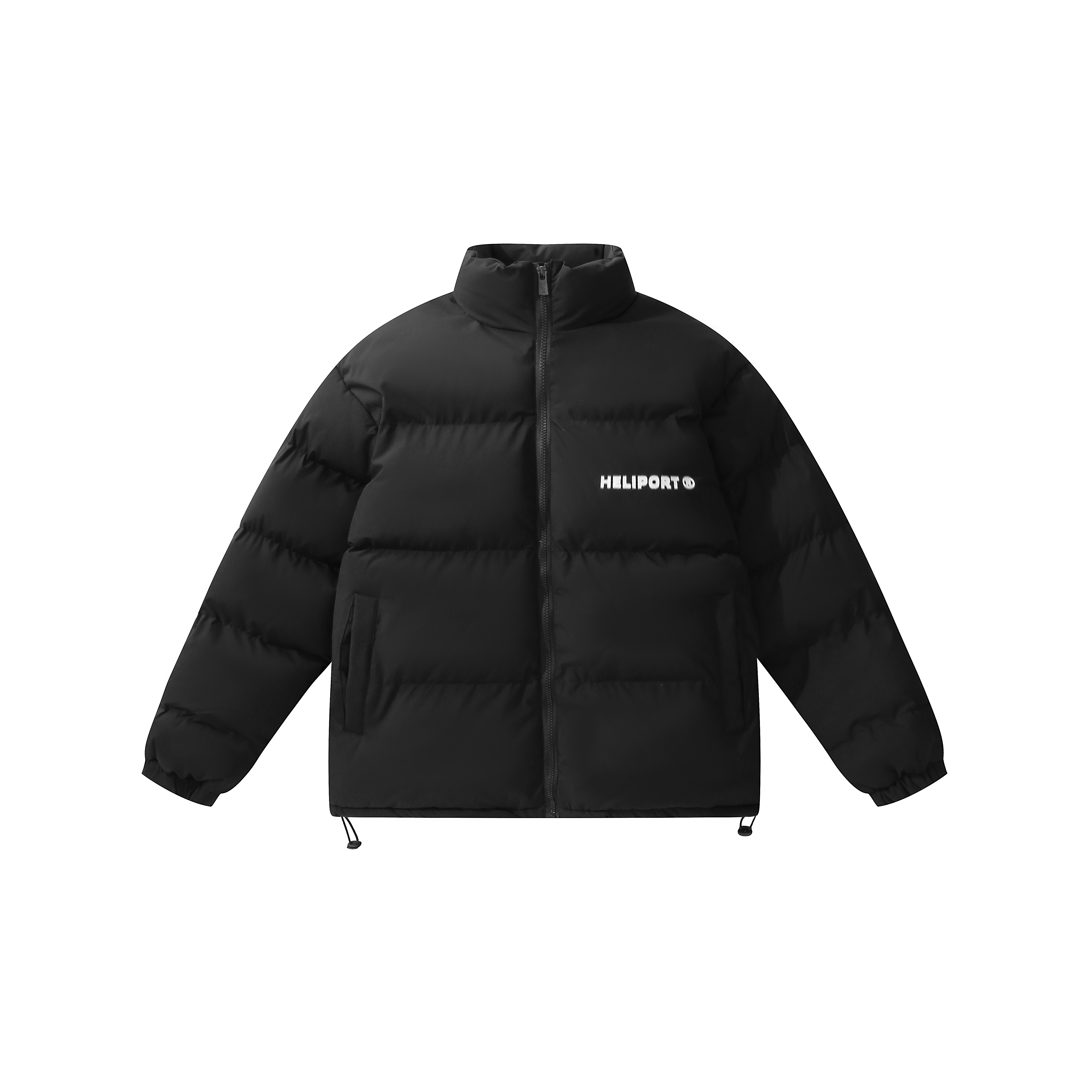 HELIPORT Puffer Jacket Unisex Black - POIZON