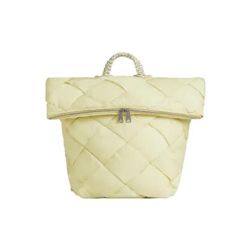 Bottega Veneta CASSETTE Polyamide Backpack Men's Light Yellow