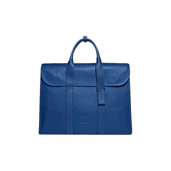 COACH Gotham Cow Leather Briefcase, Handbag, Shoulder Bag, Crossbody Bag Tubas Men's Blue