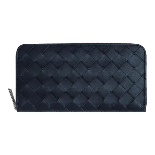Bottega Veneta Cow Leather Wallet Large Size Men's Space Gray/Blossom Pink