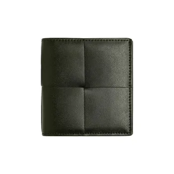 Bottega Veneta Cow Leather Card Holder, Wallet Small Size Men's Dark Green