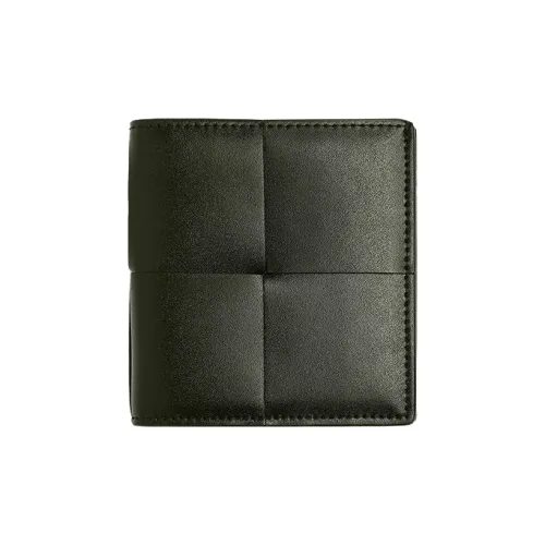 Bottega Veneta Cow Leather Card Holder, Wallet Small Size Men's Dark Green