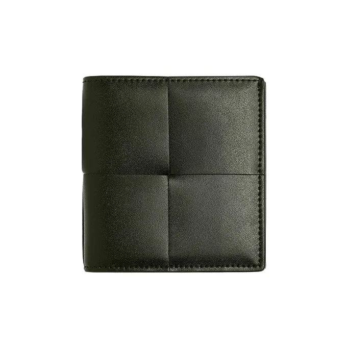 Bottega Veneta Cow Leather Card Holder, Wallet Small Size Men's Dark Green-0