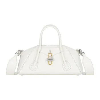 GIVENCHY Antigona Calfskin Shoulder Bag Crossbody Bag Handbag Mini Women's White