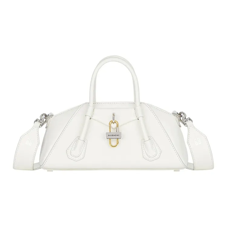 GIVENCHY Antigona Calfskin Shoulder Bag Crossbody Bag Handbag Mini Women's White-0