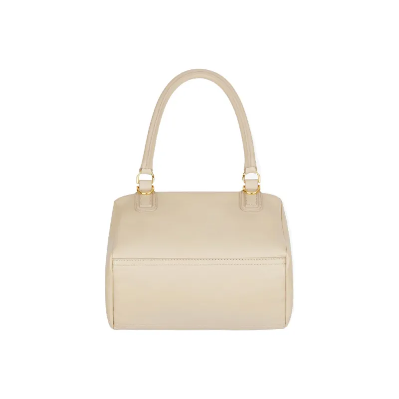 GIVENCHY Pandora Grained Calfskin One Shoulder Handbag Crossbody Bag Small Size Women's Beige-3