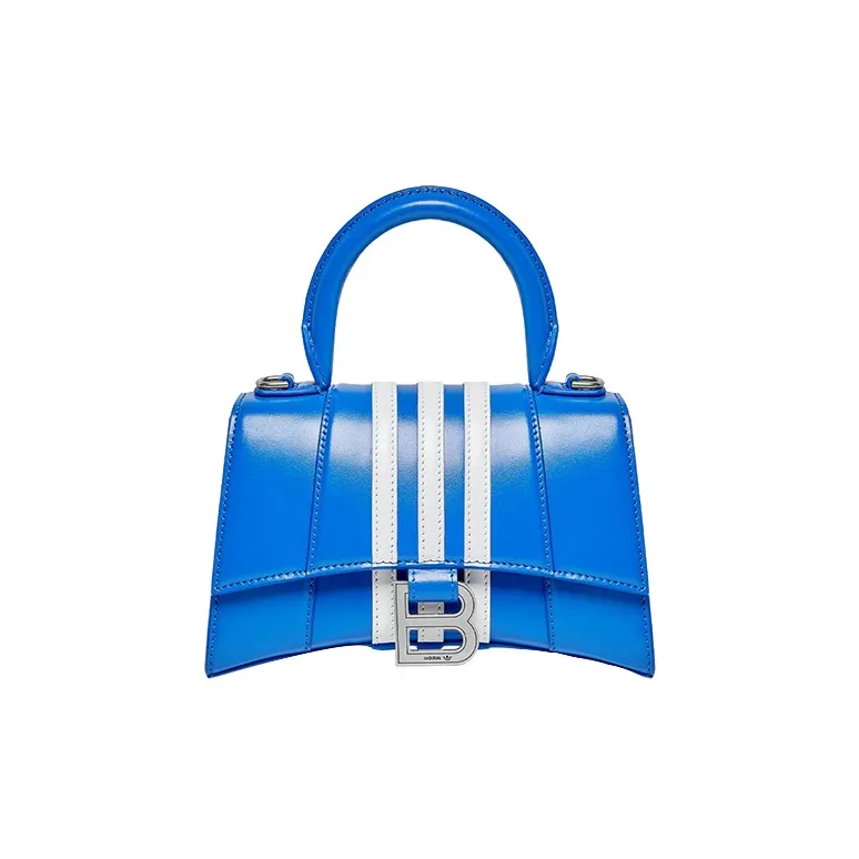 Balenciaga X Adidas Hourglass Xs Box Handbag Blue-0