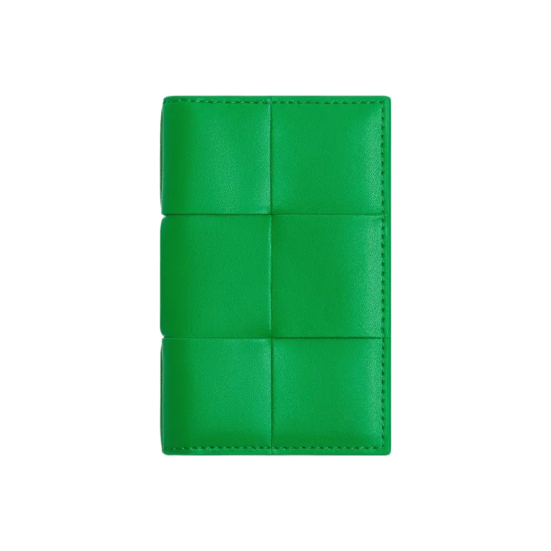 Bottega Veneta Cow Leather Wallet, Card Holder Men's Green-0