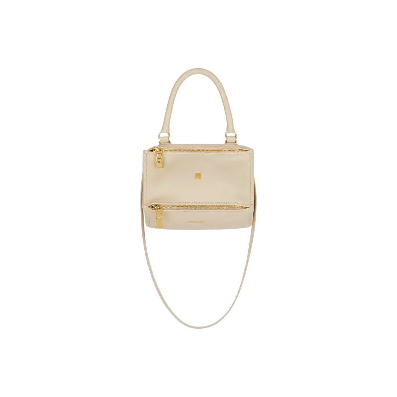 GIVENCHY Pandora Grained Calfskin One Shoulder Handbag Crossbody Bag Small Size Women's Beige-1