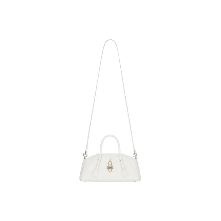 GIVENCHY Antigona Calfskin Shoulder Bag Crossbody Bag Handbag Mini Women's White-1
