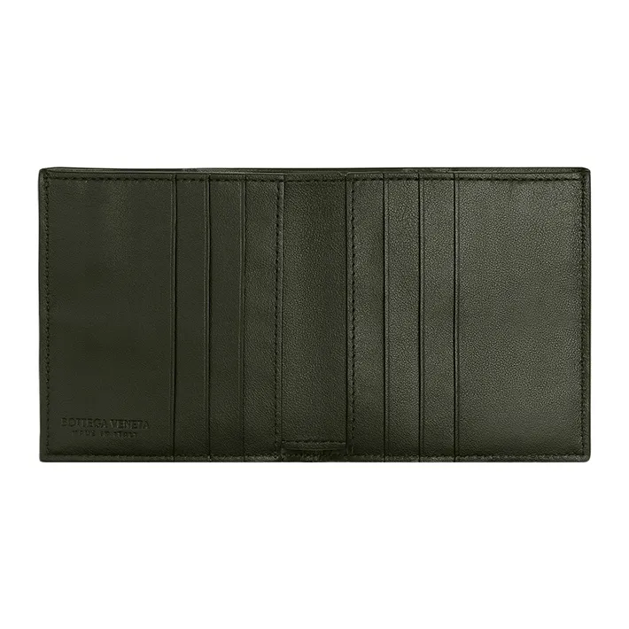 Bottega Veneta Cow Leather Card Holder, Wallet Small Size Men's Dark Green-1