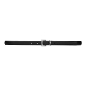 SAINT LAURENT CASSANDRE Letter Logo Casual Pin Buckle Leather Belts Women's Width 2CM