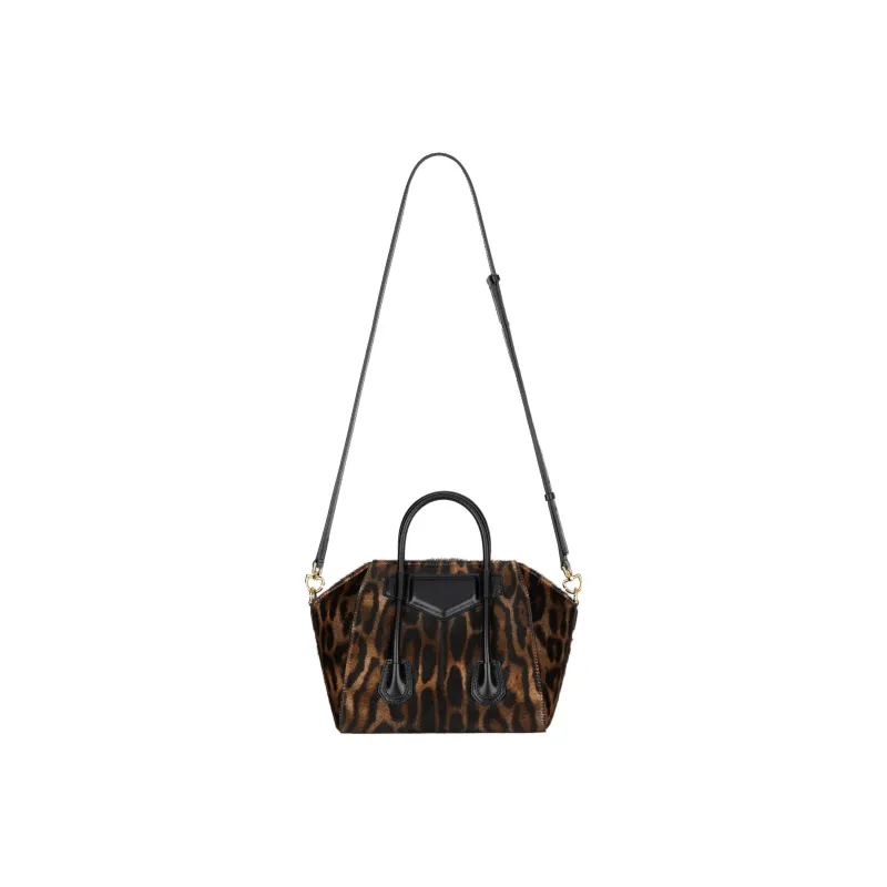 GIVENCHY Antigona Calfskin Shoulder Bag Crossbody Bag Handbag Mini Women's Leopard-2