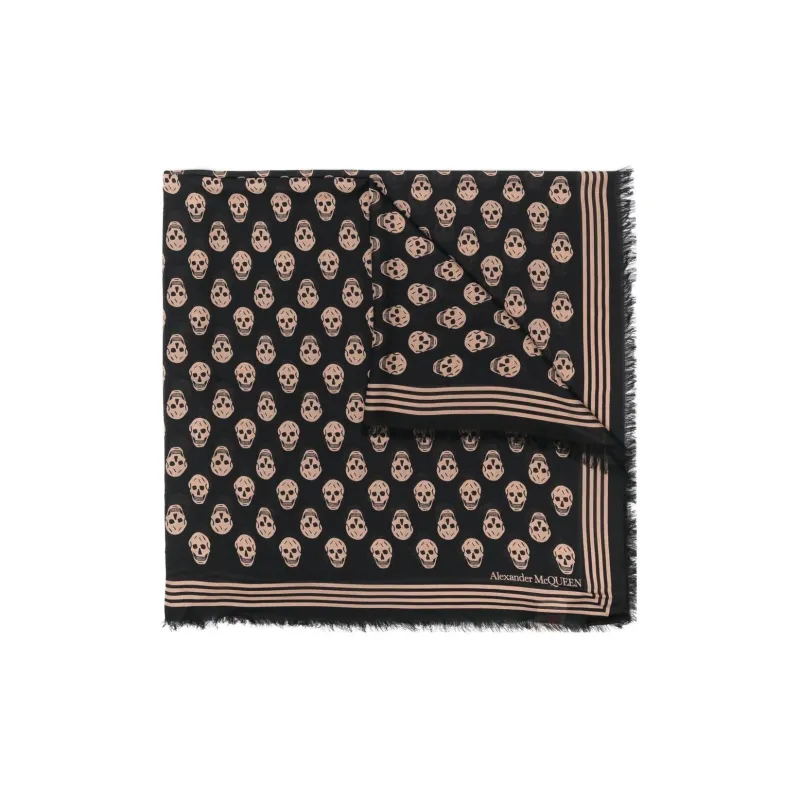 Alexander McQueen Biker Skull print Scarf-2