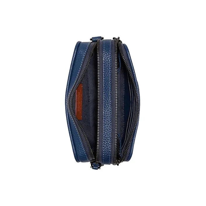 COACH Charter Cow Leather Combo Bag, Shoulder Bag, Crossbody Bag Trumpets Men's Dark Blue-3