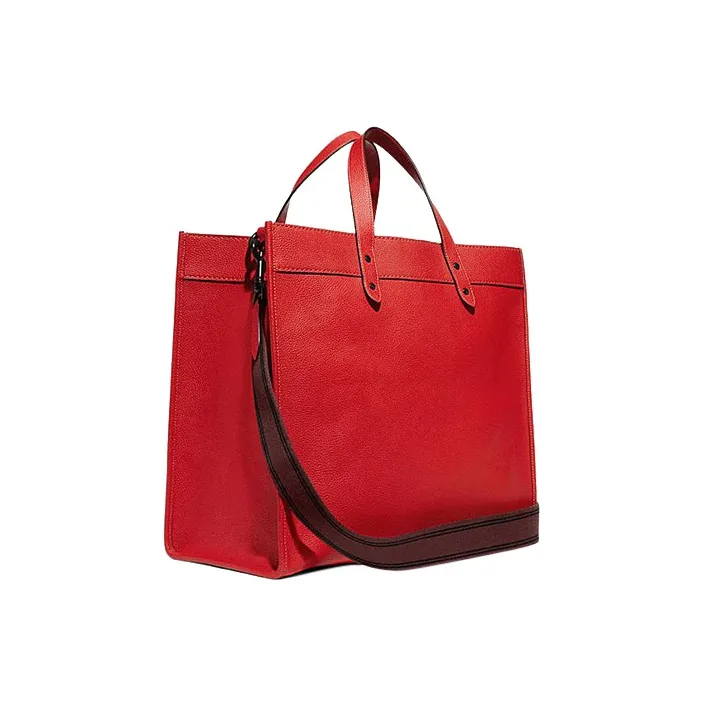 COACH Field Cow Leather Tote Bag Shopping Bag Shoulder Bag Crossbody Bag Handbag Large Size Women's Red-1