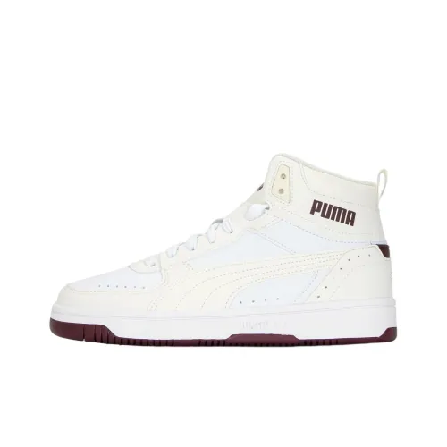 PUMA REBOUND Series Skateboard Shoes Unisex High-Top Off White