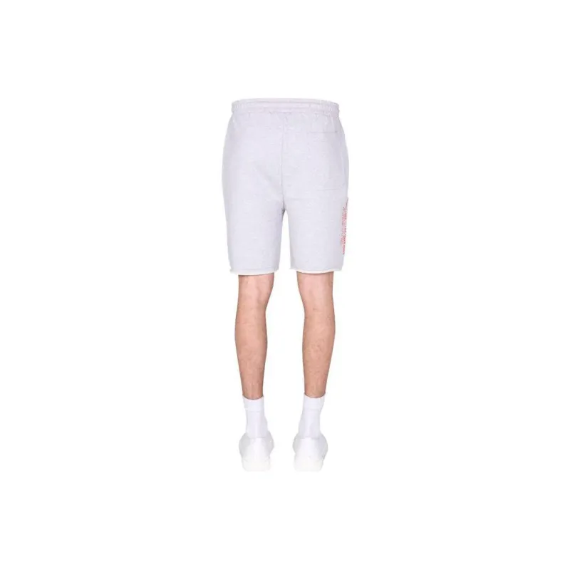 Helmut Lang Logo Printed Elastic Waist Shorts-1