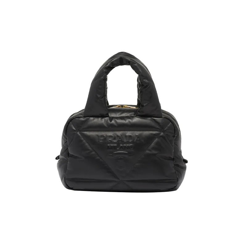 PRADA Nappa Leather Shoulder Bag Crossbody Bag Handbag Regular Women's Black-0