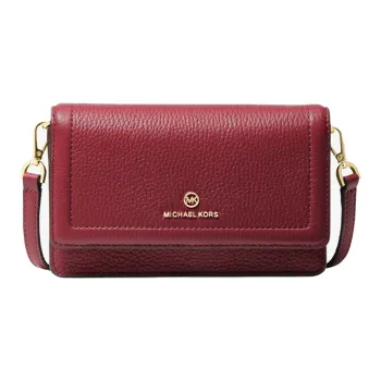 MICHAEL KORS Jet Set Charm Leather Crossbody Bag, Shoulder Bag Small Size Women's Burgundy