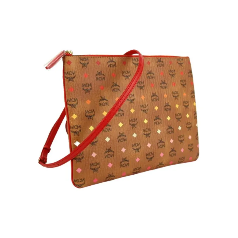 MCM Crossbody Pouch Visetos Skyoptic Medium Cognac/Blue/Multicolor-2