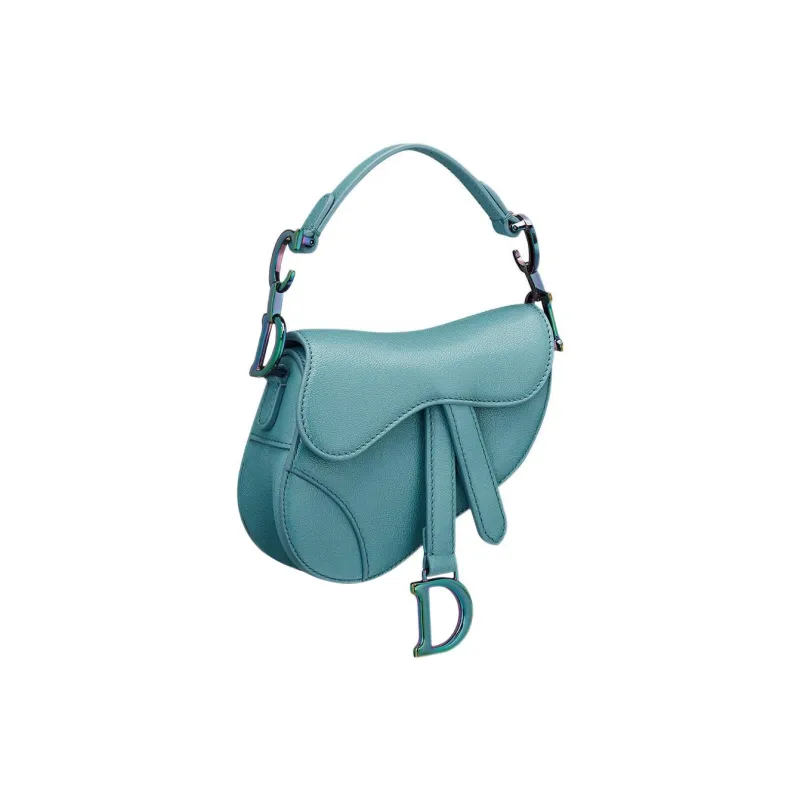 DIOR Saddle Goatskin Saddle Bag Shoulder Bag Crossbody Bag Handbag Extra Mini Women's Sky Blue-1