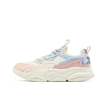 Erke Comic Heart Shock Absorbers With Slip Resistant Features Low Top Sports Casual Shoes Women's White Pink Blue