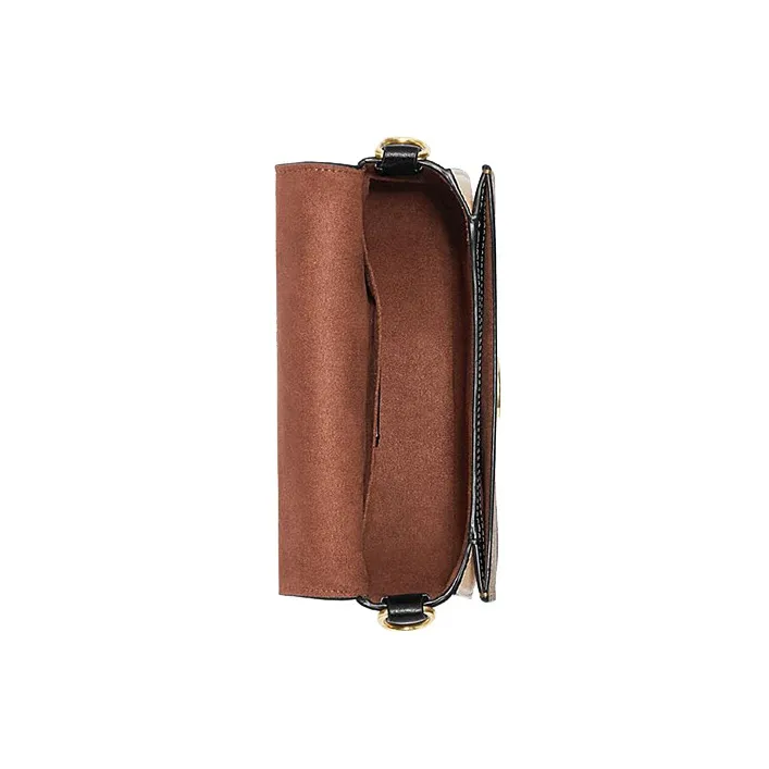 COACH Cow Leather Saddle Bag, Crossbody Bag, Shoulder Bag Small Size Women's Brown & Rusty-3
