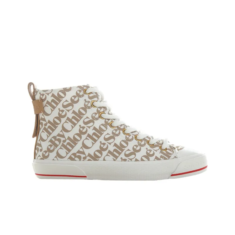 See By Chloe Aryana High Top Stylish Skateboarding Shoes Women's White-1