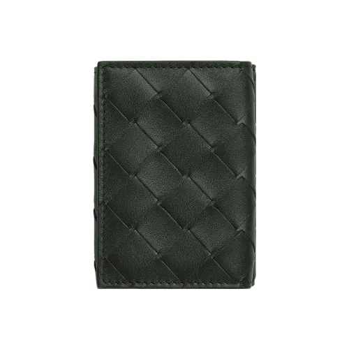 Bottega Veneta Cow Leather Wallet Small Size Men's Field Green/Bubble Gum Pink