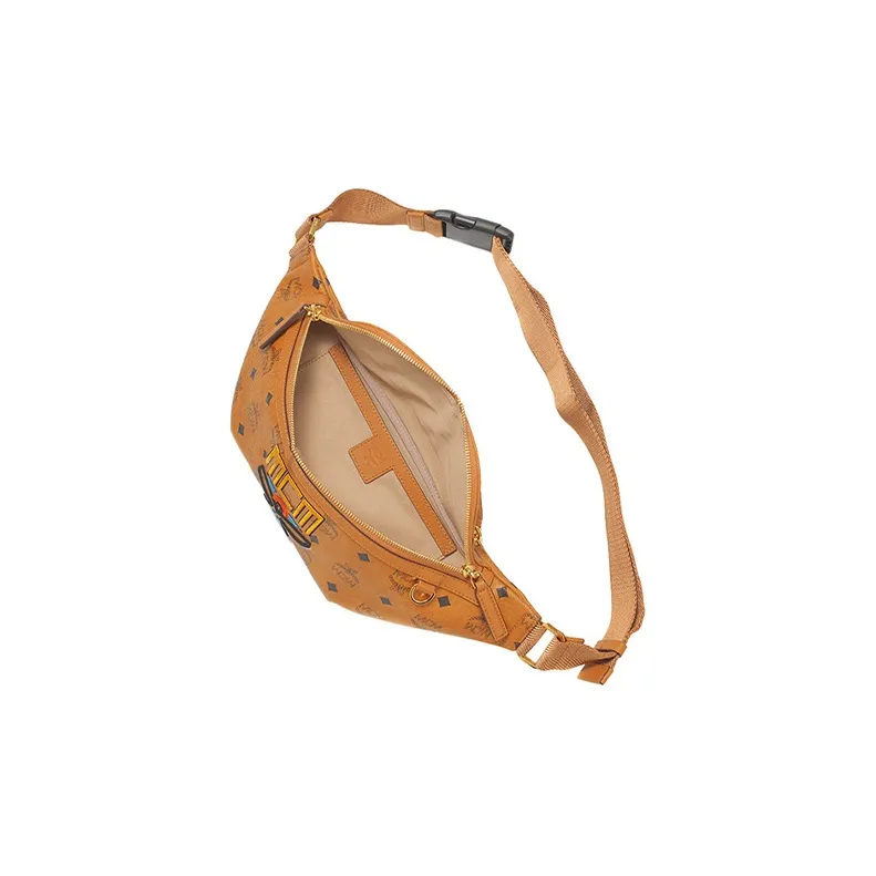 MCM Fursten Belt Bag Medium Visetos Cognac-5