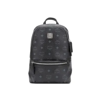 MCM Klassik Visetos Leather With Fabric Handbag, Shoulder Bag Men's Black