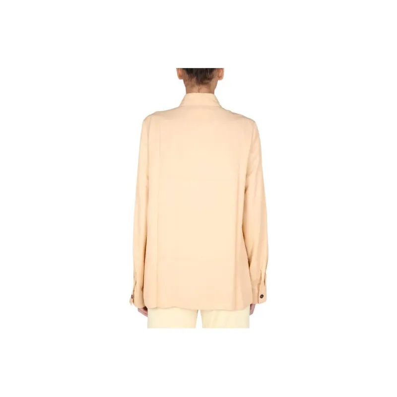 JIL SANDER Pointed Collar Button Up Shirt-1