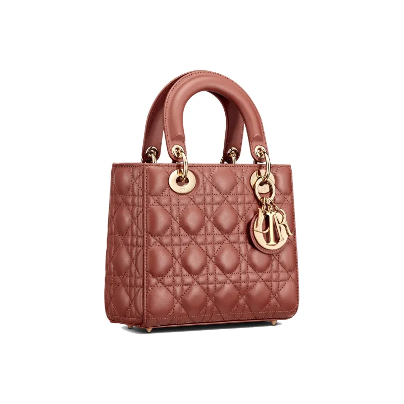DIOR Lady DiorMy ABCDior Sheepskin Daisie Bag Shoulder Bag Crossbody Bag Handbag Small Size Women's Rusty Red-1