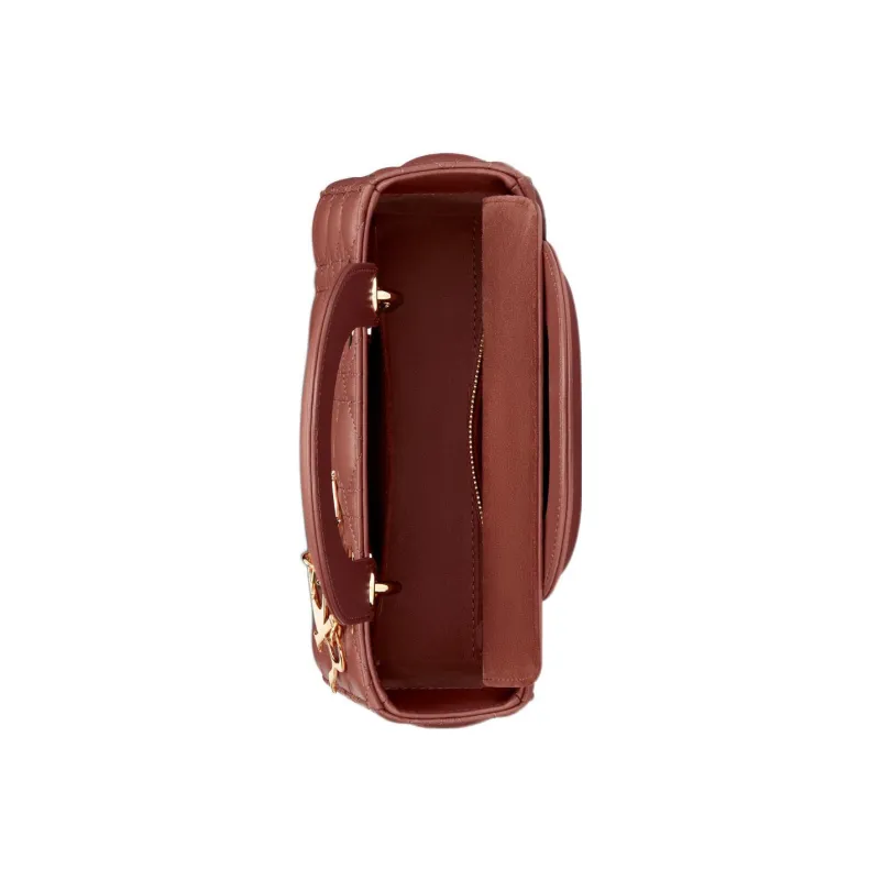 DIOR Lady DiorMy ABCDior Sheepskin Daisie Bag Shoulder Bag Crossbody Bag Handbag Small Size Women's Rusty Red-3