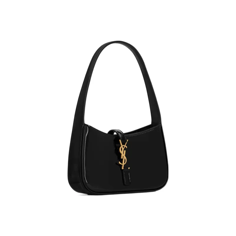 SAINT LAURENT LE5A7 Shiny Cow Leather Shoulder Bag Handbag Shoulder Bag Women's Black-1