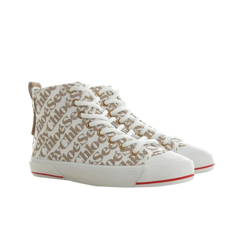 See By Chloe Aryana High Top Stylish Skateboarding Shoes Women's White-2