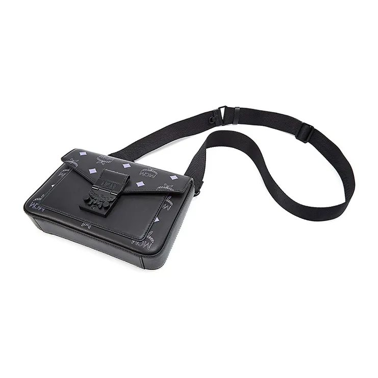 MCM Millie Visetos Leather Shoulder Bag, Crossbody Bag Regular Women's Black-3