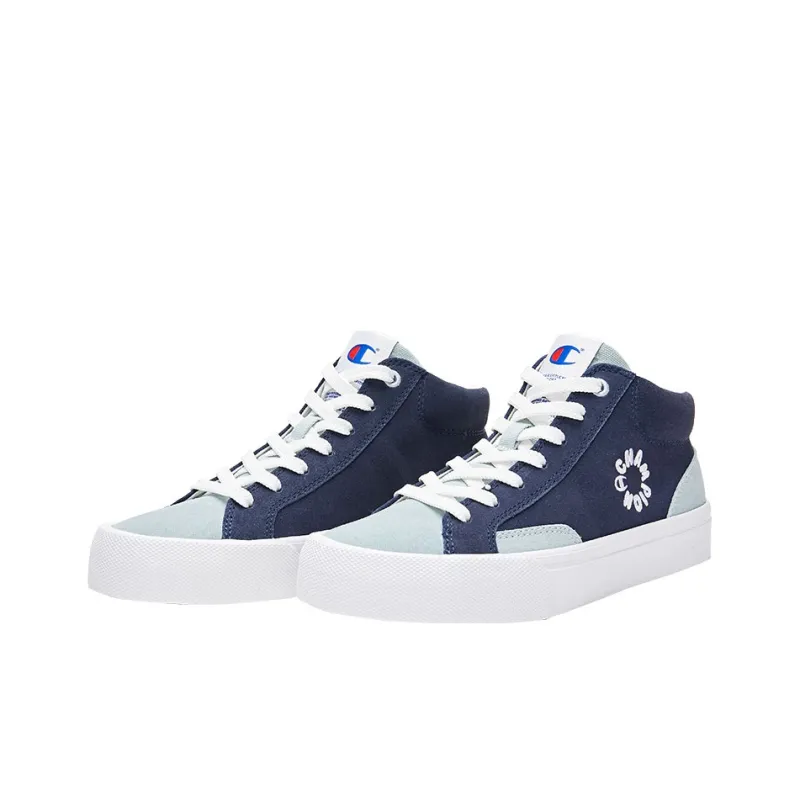 Champion Essentials Collection Skate Classic High 1.0 Mid-Top Skateboard Shoes Men's Blue-2