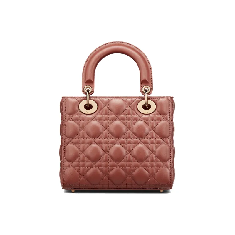 DIOR Lady DiorMy ABCDior Sheepskin Daisie Bag Shoulder Bag Crossbody Bag Handbag Small Size Women's Rusty Red-2